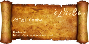 Égi Csaba névjegykártya