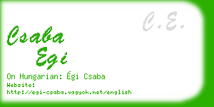 csaba egi business card