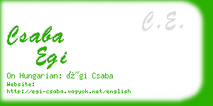 csaba egi business card